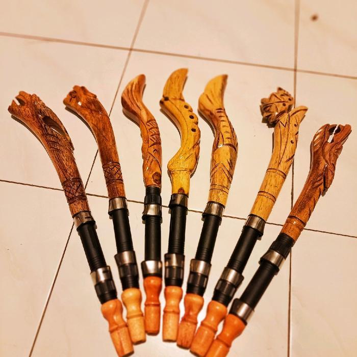 Caldari Fishing - Gagang Joran / Pahul Joran / Pahul Gagang Kayu Joran Ukir,Motip + Realseat