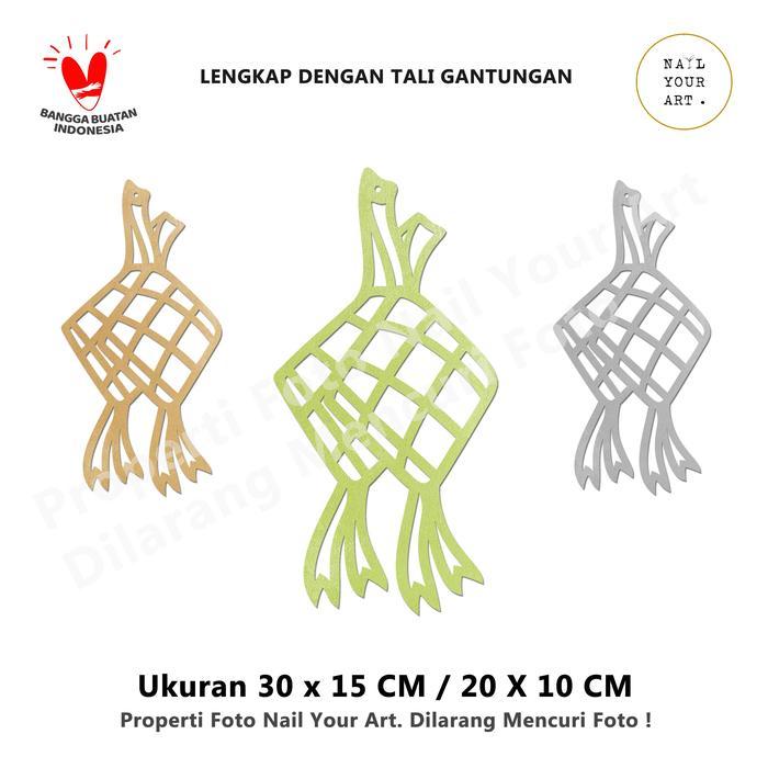 Dekorasi Lebaran Gantungan BESAR - KETUPAT 30x15cm - Hiasan Idul Fitri