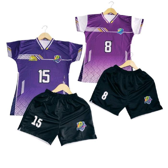ORIGINAL Set Jersey Voli Wanita Baju olahPrinting Sport Nyaman READY STOCK
