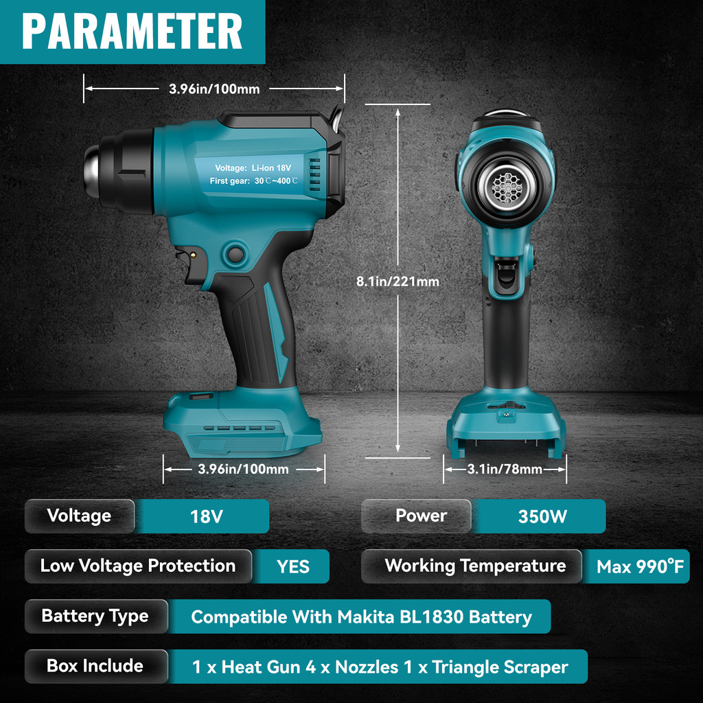 Nananuu Cordless Heat Gun DIY Using Heat Gun Electric Power Hot Hair Dryer Soldering Wrap Blower