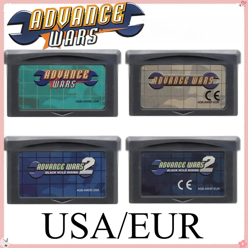 EUR/USA English GBA Game Cartridge Advance Wars Series Advance Wars 2 Black Hole Rising 32 Bit Video
