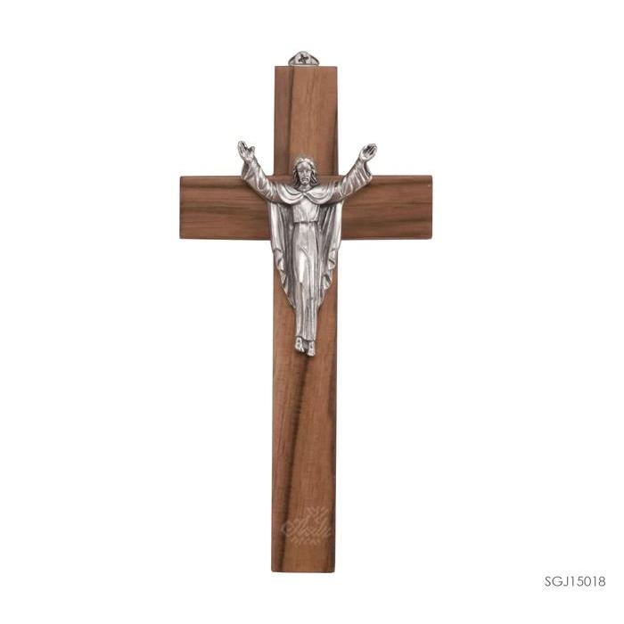 Salib Gantung Jati Yesus Bangkit Rohani Katolik