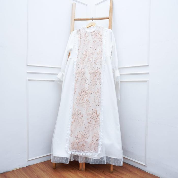 Elena Closet Jumbo Anesya Gamis Brukat Tile Lebaran Terbaru Dress Syari Terbaik