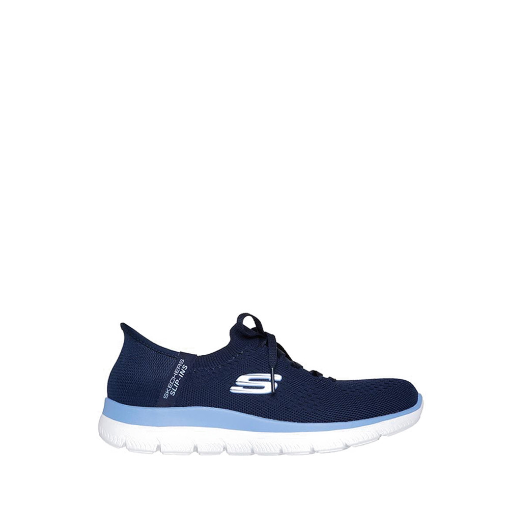 SEPATU FITNES WANITA SKECHERS SPORT SUMMITS NAVY ( SKE150263NVB ) 100% ORIGINAL RESMI