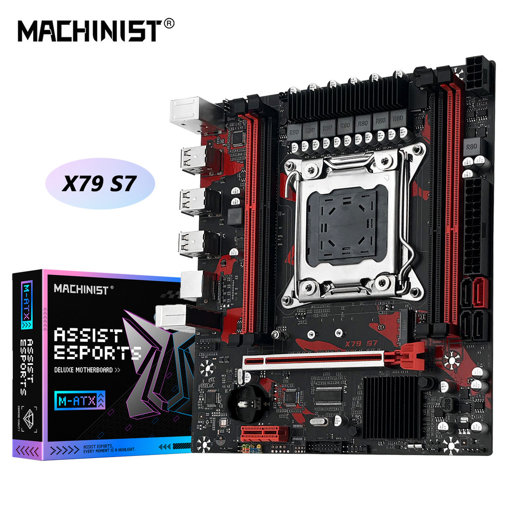 MACHINIST X79 S7 Motherboard Support Intel Xeon E5 v1&v2 LGA 2011 CPU Processor DDR3 REG ECC RAM