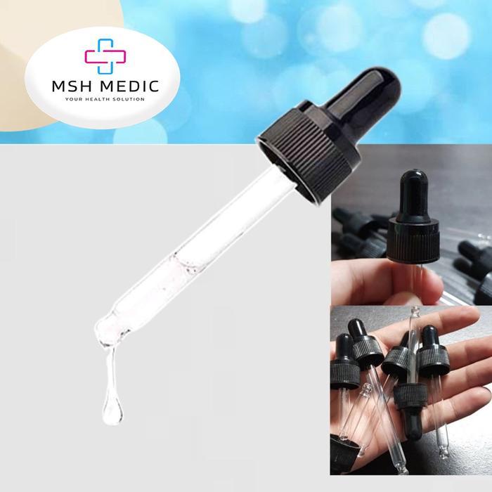 Tutup Botol Kaca Pipet Non Segel Hitam - Tutup Botol Serum