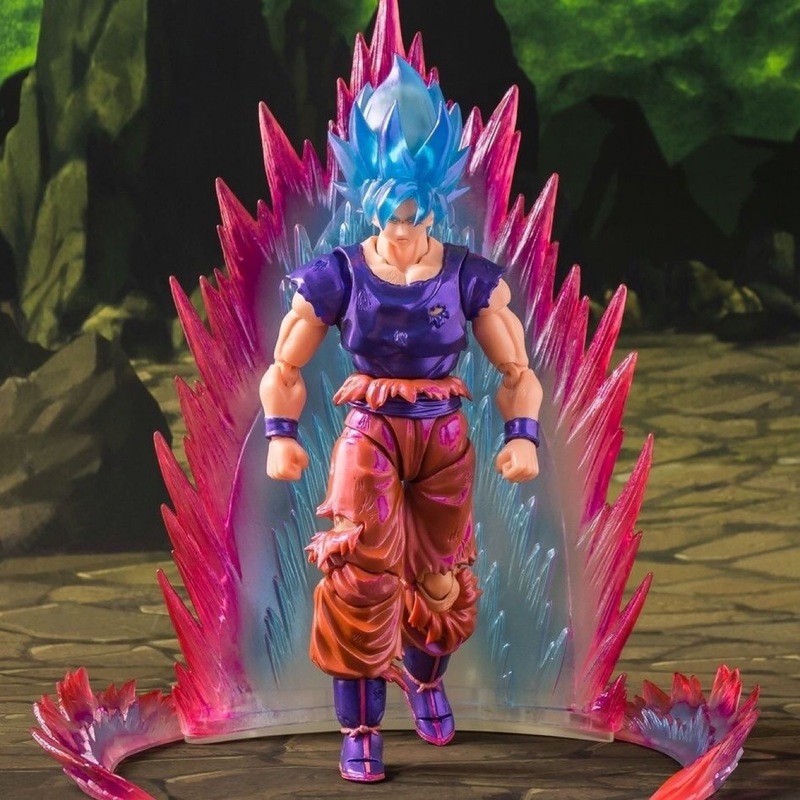 SHF Super Blue Wukong Battle Damage Form Dragon Ball Handmade Extreme Breakthrough Sparkle Soul