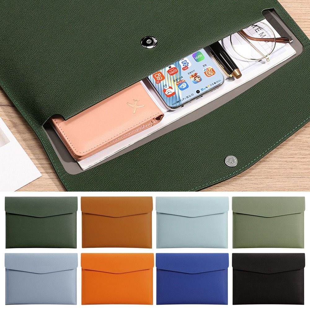 A4 Leather File Folder Data Package Document Bag Fashion Briefcase Data Contract Bill File Bag