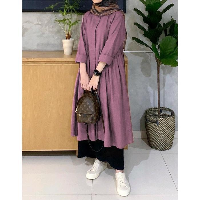 Best Seller Ori Long Tunik Sabrina Series Bahan Rayon Twill Premium By Tuniqueen.Brand Original