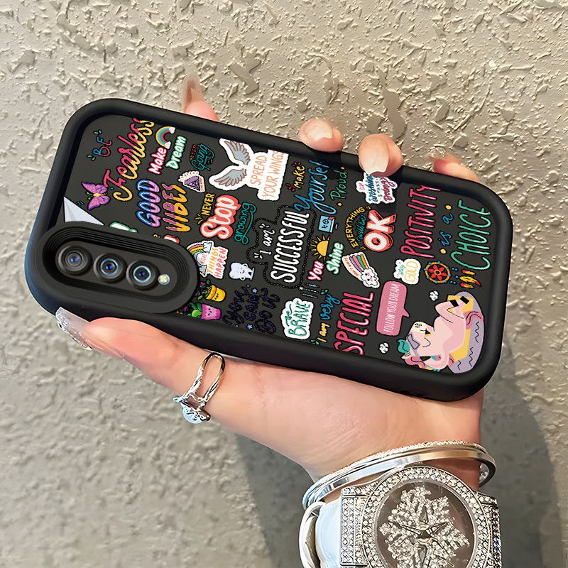 Casing Hp VIVO S1 VIVO S1 Pro Case Casing Graffiti pola Kasus HP Tangga Langit Mewah Silikon Softcas