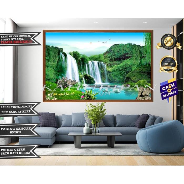 Top KJ01 - stiker pemandangan 3d - stiker pemandangan aesthetic - stiker pemandangan dinding (sudah
