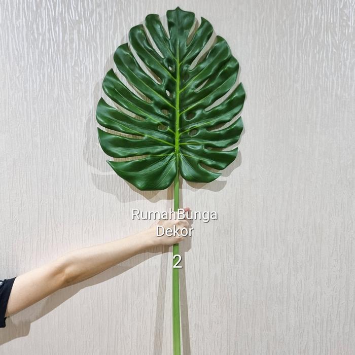 Daun Monstera Deliciosa Jumbo Artificial Terpercaya