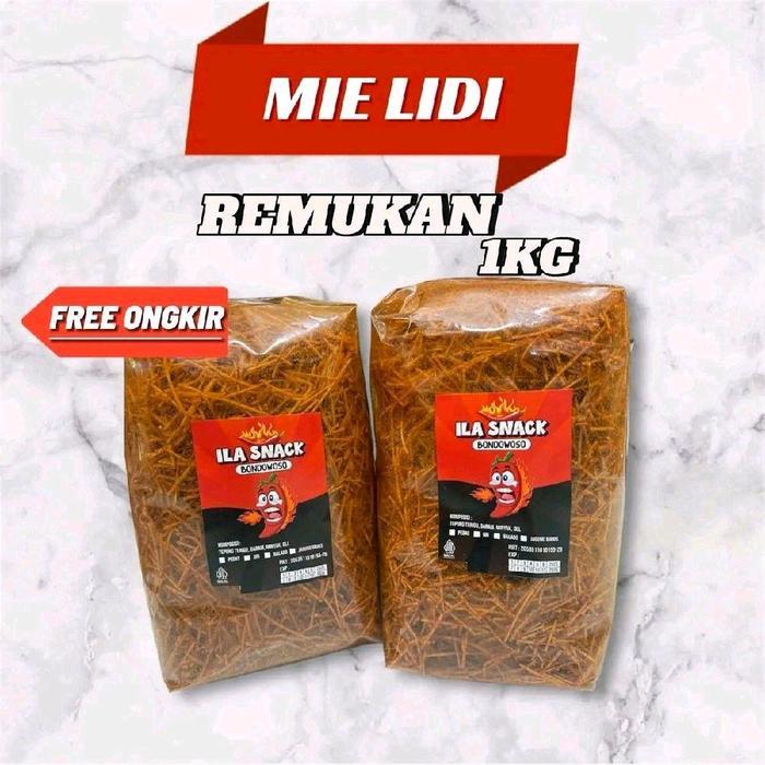 "New" Mie Lidi Remukan 1Kg - Snack Makanan Ringan - Food