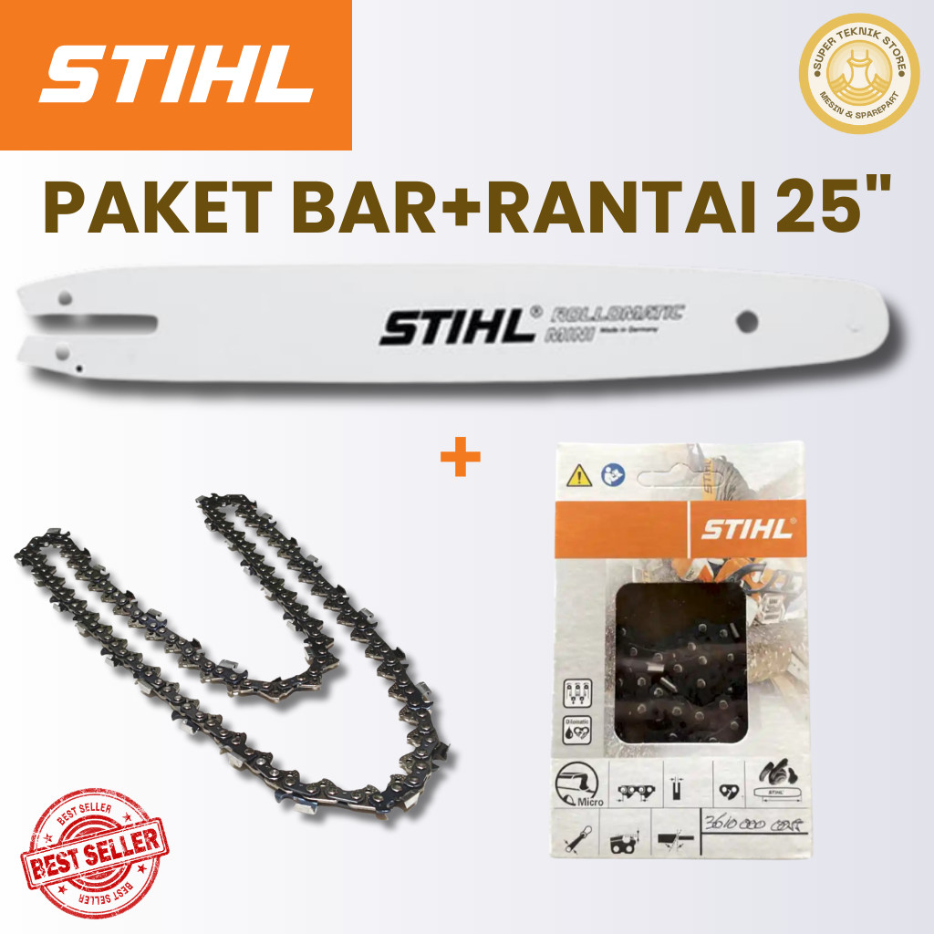 SET BAR & RANTAI CHAINSAW ORIGINAL STIHL SENSO 25 INCH 42 MATA 25/42T