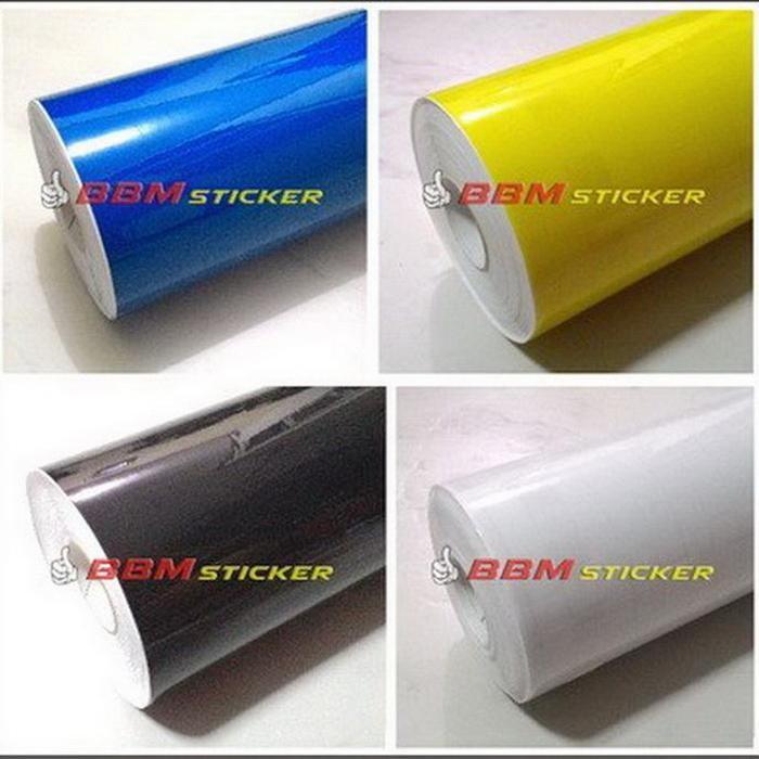 BBM Skotlet Vinyl Stiker Transparan Warna Biru Kuning Hitam Putih Lebar 45cm untuk Wrap Lampu Mobil