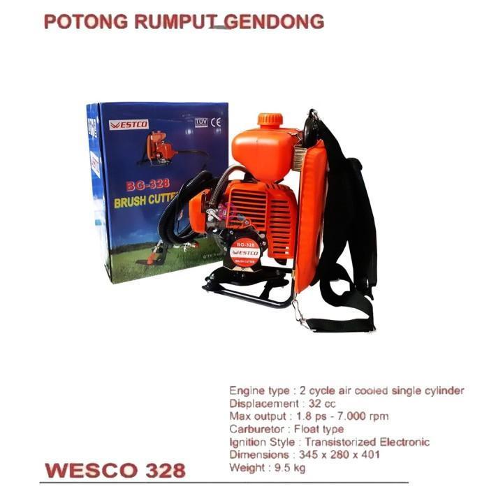 PROMO Mesin Potong Rumput Gendong 328 / WESTCO TG328 2 TAK TIGER TG328