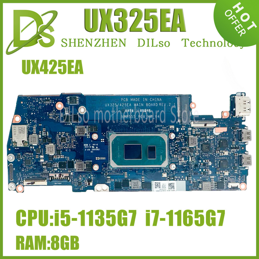 Kefu Ux325Ea For Asus Zenbook 14 13 Ux425Ea Laptop Motherboard With I5-1135G7 I7-1165G7 8Gb-Ram