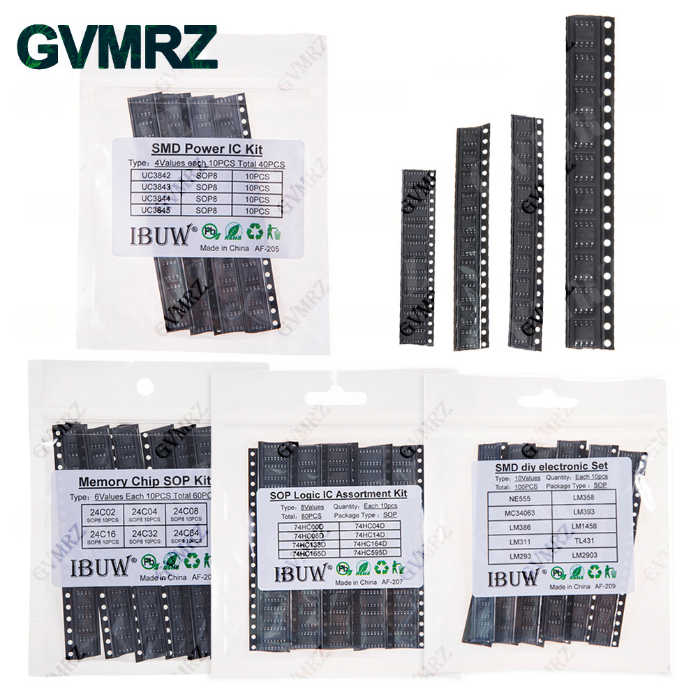 NE555 LM358 TL431 LM393 UC3842 UC3843 UC3844 UC3845 SOP-8 24C02 24C04 24C08 74HC00 SMD Power Supply