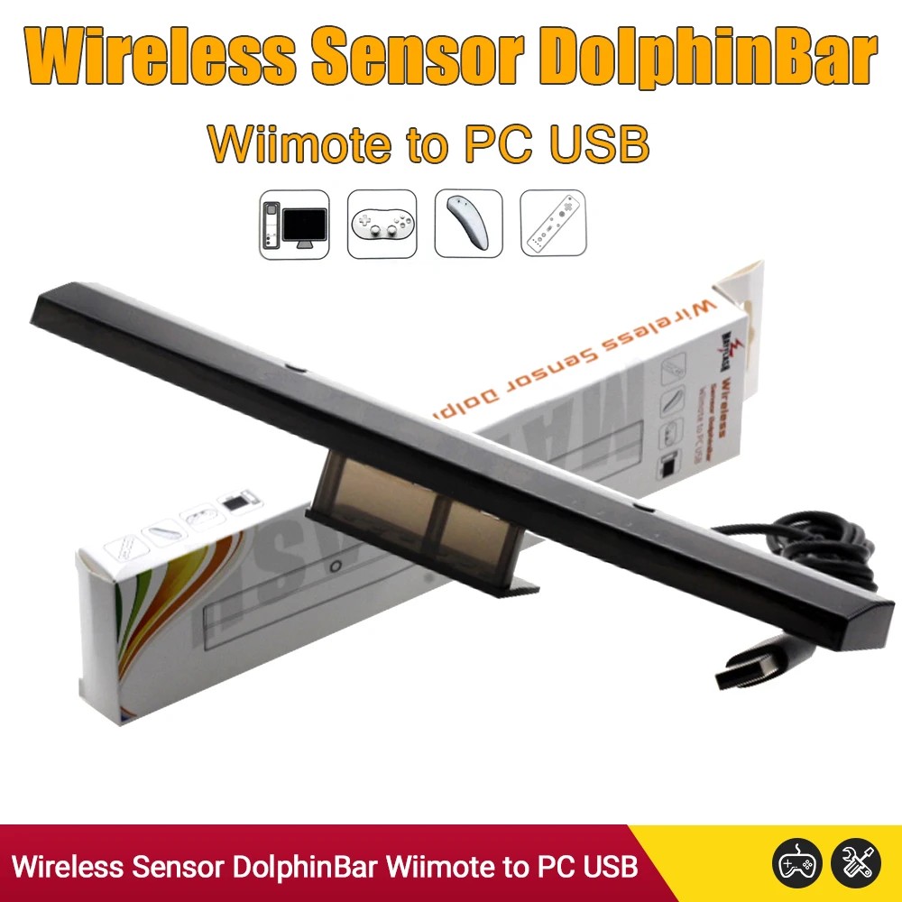BARU NEW MayFlash Wireless Sensor Bar DolphinBar for Wii Remote Wireless Game Controller for PC by f