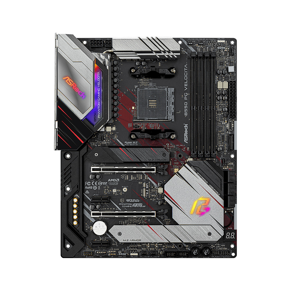 ASROCK B550 PG VELOCITA AMD B550 Motherboard AM4 Support Ryzen 5 5600X 5600 7 5800X3D 9 5900X CPU