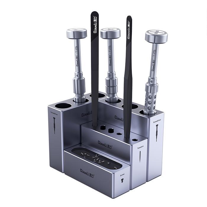Qianli Icube Aluminium Alloy Storage Box Tweezers Screwdriver Screw