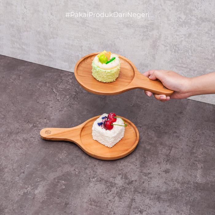 DEKAYU - Pan Pizza Piring Display Makanan Piring Kayu Multifungsi
