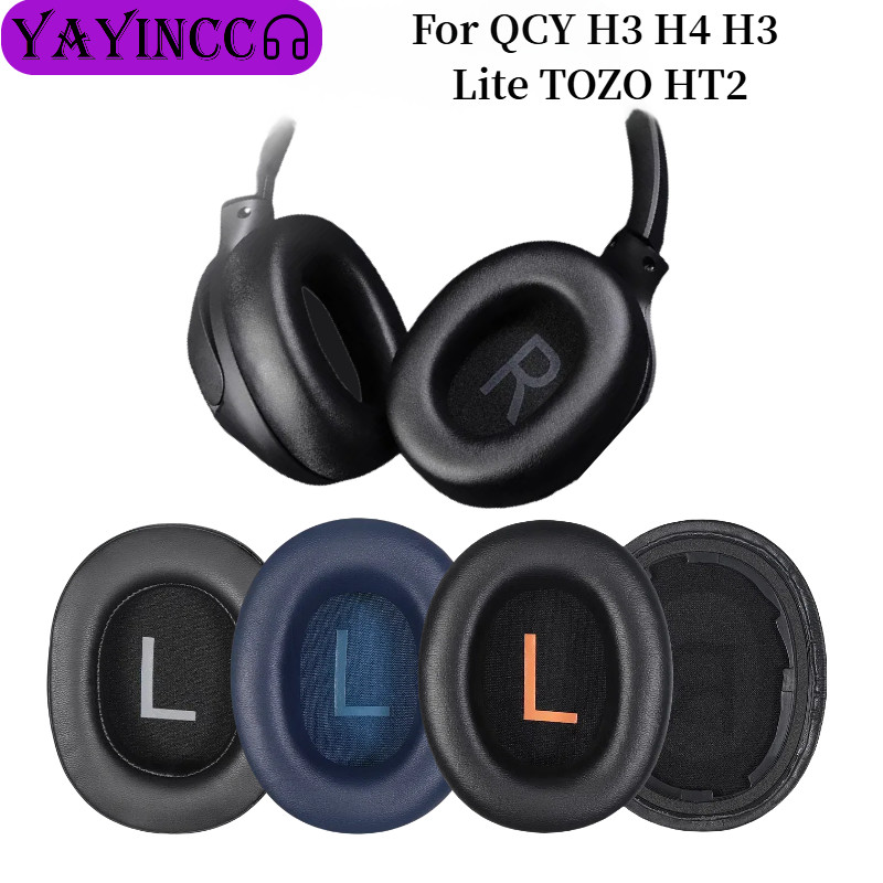 Replacement Protein Ear Pads With Buckle For Qcy H3 H4 H3 Lite Tozo Ht2 Headphones Soft Foam Ear