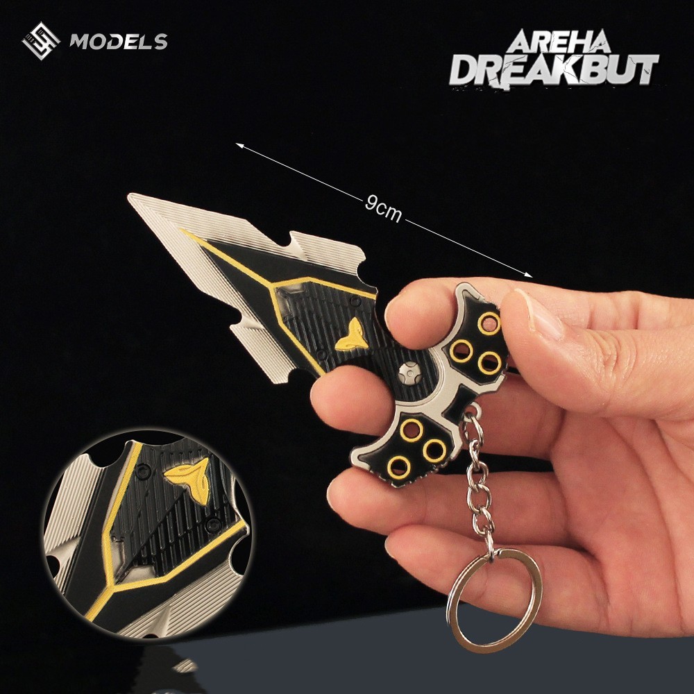 9Cm/3.54Inch Arena Breakout Knife Chill Fang Hand Thorn Metal Keychain Alloy Pendant Game El