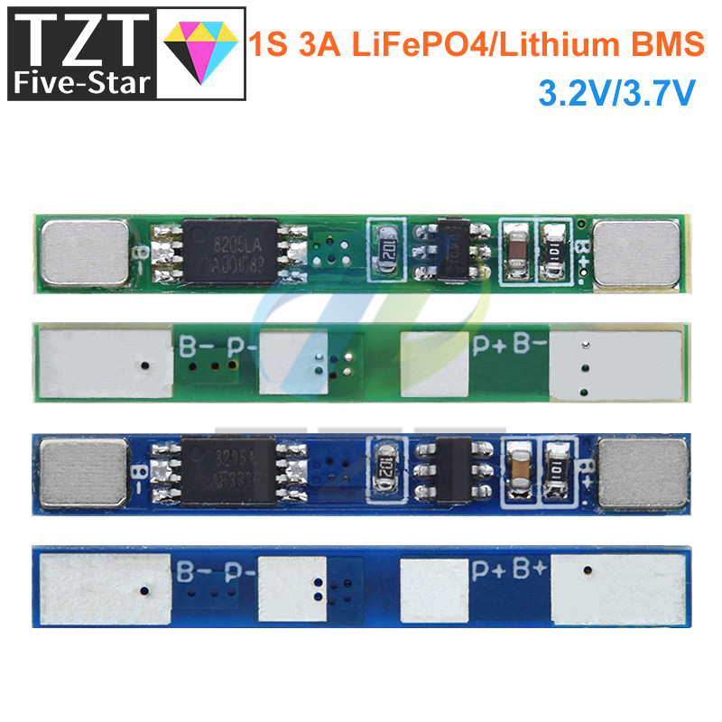 Tzt 1/5/10Pcs 1S 3.2V 3.7V 3A Lifepo4 / Lithium Li-Ion Bms Pcm Battery Protection Board Pcm For