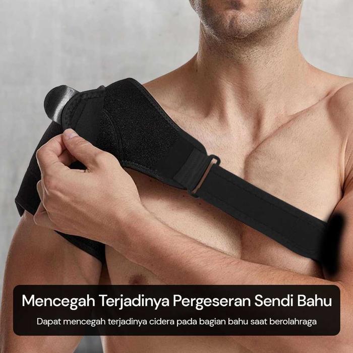 Cod Shoulder Support Brace Belt Deker Pelindung Penyangga Bahu Kanan Cedera Untuk Olahraga Badminton
