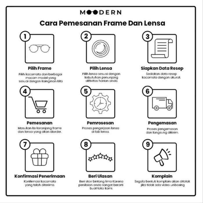 Free Emas - Moodern - Frame Kacamata M510 Perempuan