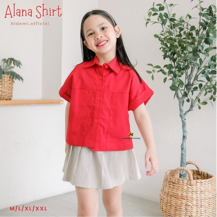 Kemeja Anak Oversized Crop Top / Atasan Anak Perempuan / Anak Perempuan / Baju Kids / Model Crop Top