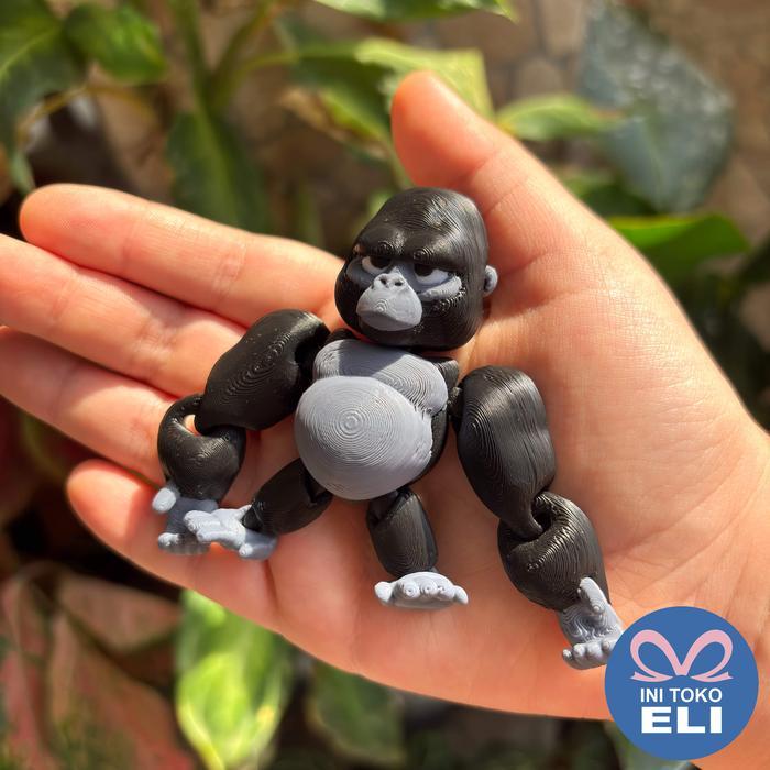 Set Miniatur Hewan Binatang Kecil Panda Merah, Lemur, Tokek, Kelomang, Gajah, Angsa, Monyet, Rakun,