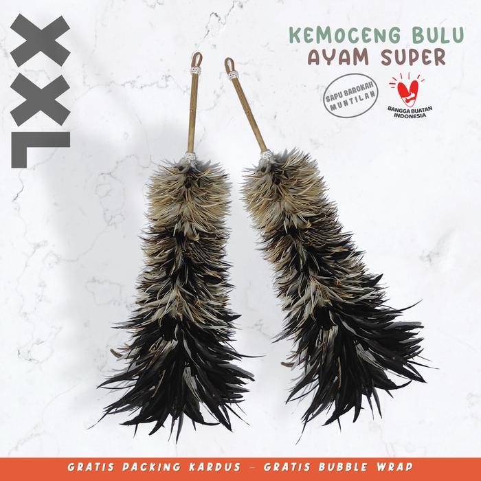 Kemoceng Bulu Ayam Asli Tebal Super Premium Terlaris