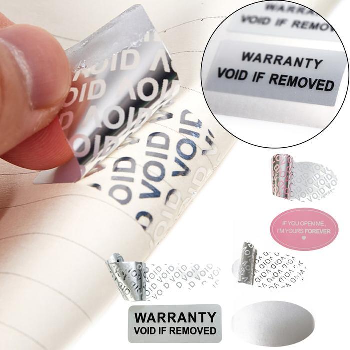 100Pcs Warranty Protection Sticker Security Seal Brittle Paper Tamper Proof Warranty Void Label