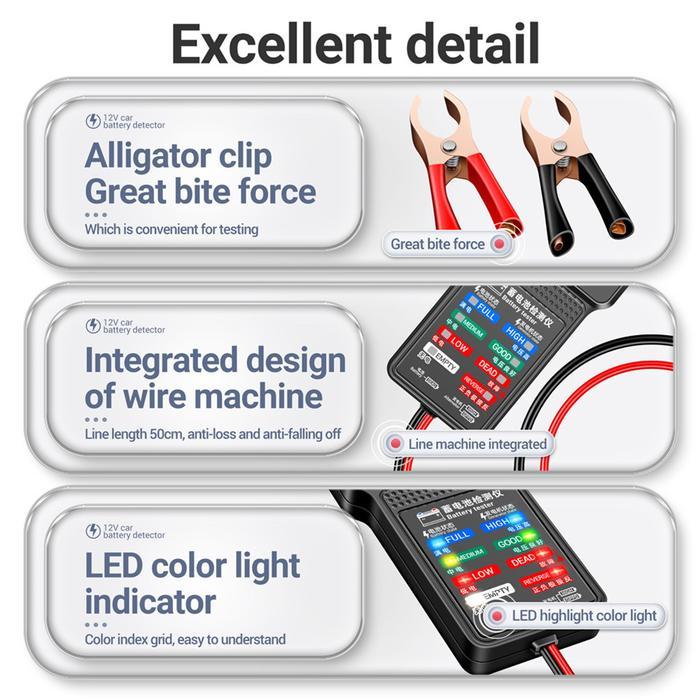 Aneng Bt-171 Digital Tester Capacity Aki Mobil 12V Led Screen