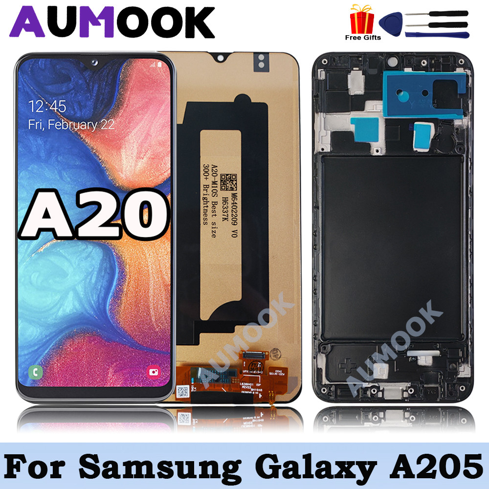 AMOLED For Samsung Galaxy A20 SM-A205F/DS LCD Display Touch Screen Digitizer for Samsung A20 A205