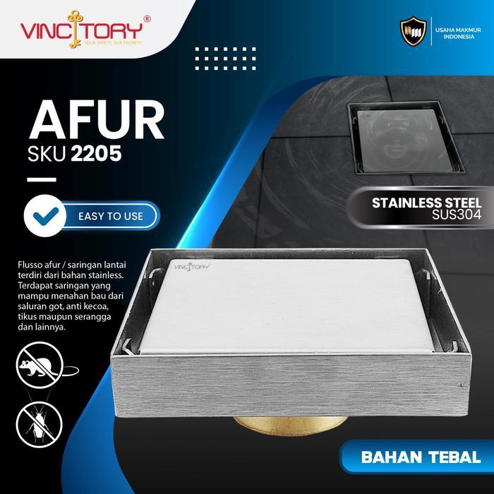 Afur Kamar Mandi Saringan Got Stainless Model Hiding - Afur Lantai Hiding Stainless Vincitory Anti