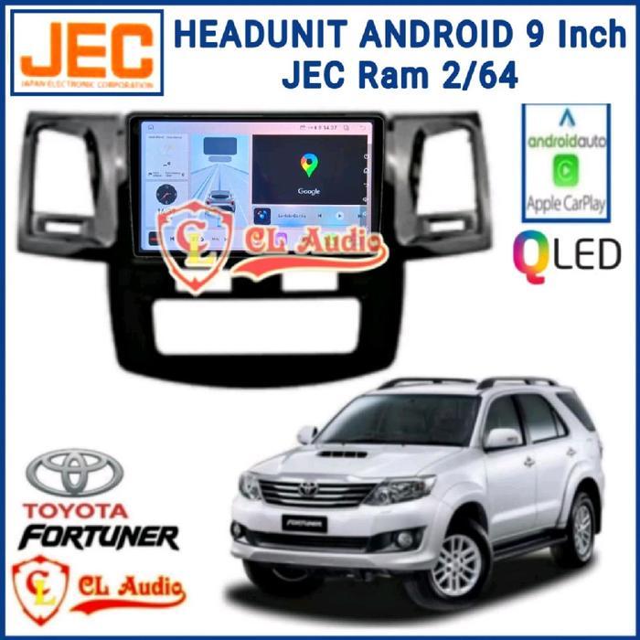 Head Unit Android Jec 9 Inch Fortuner 2005-2014 Layar Qled