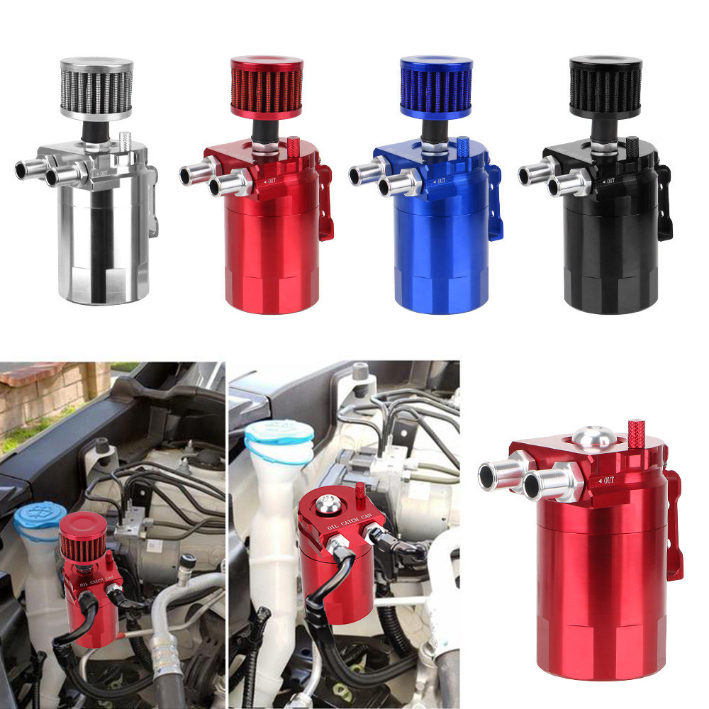 With Filter Fuel Tank Car Parts Universal Oil Catch Can Reservoir Tank Aluminum Baffled Oil Tank