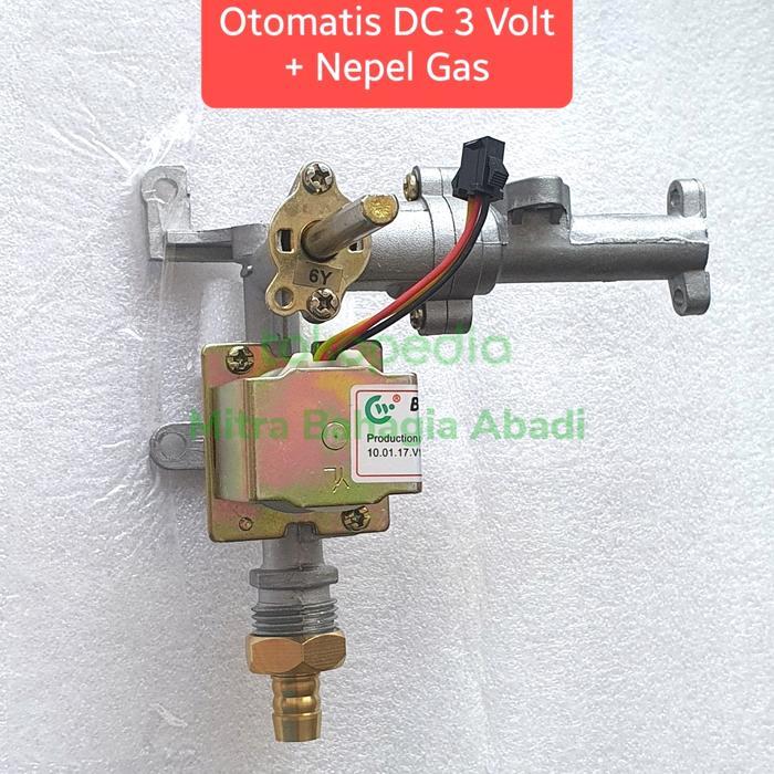 HARGA DISKON Valve Gas Inlet Kaki Gas Inlet Deep fryer oven steamer gas water heater DC3V Selenoid