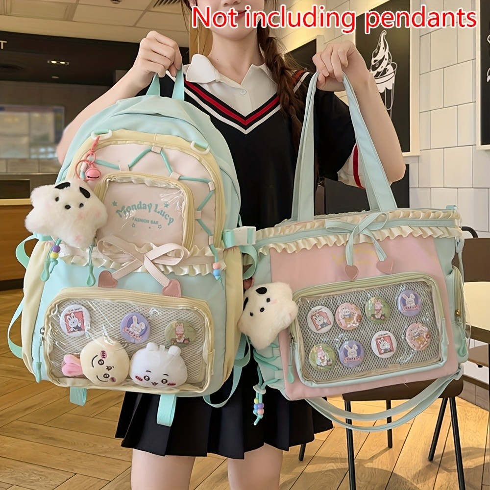 Women's Bag Set Two-Piece Pain Bag (Likely a Typo and Should Be Backpack) Back to School Season