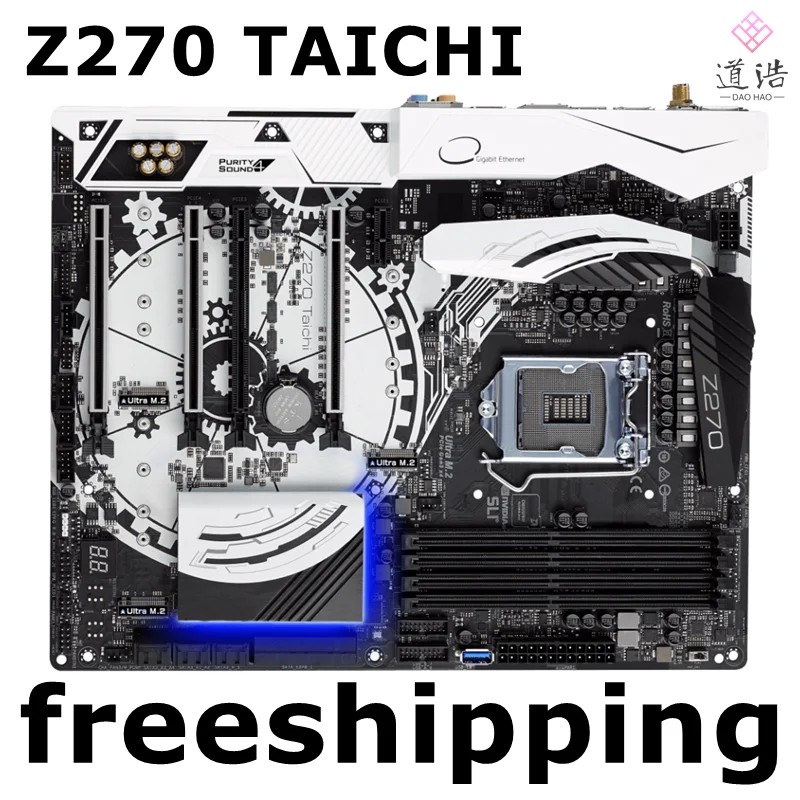 For Asrock Z270 TAICHI Motherboard 64GB LGA 1151 I3 I5 I7 CPU DDR4 ATX Z270 Mainboard 100% Tested