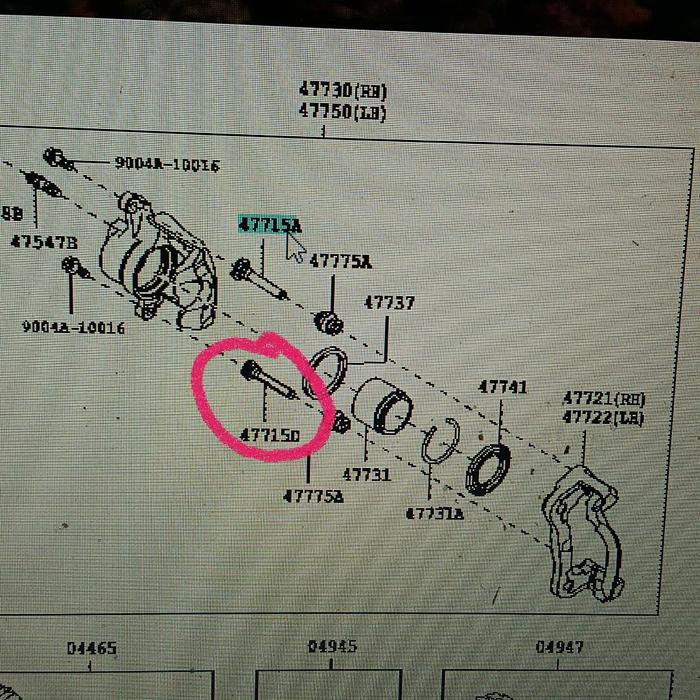 Baut Caliper kaliper Rem Avanza Xenia Pen Caliper kaliper Rem Depan Avanza Xenia original asli ori