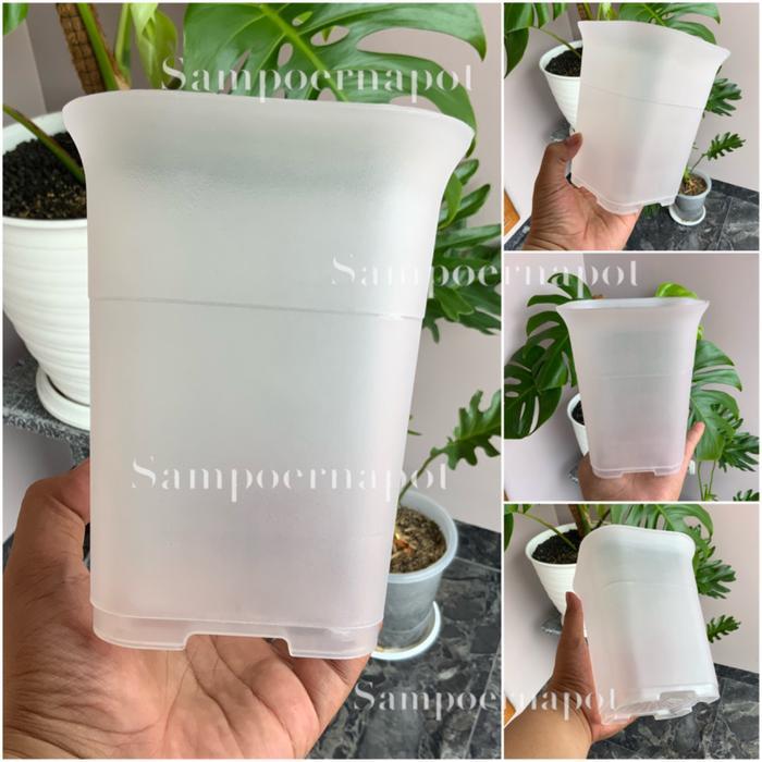 "New" POT BUNGA TANAMAN KOTAK JUOSS 10 BENING TRANSPARAN - NKT KOTAK 10 BENING TRANSPARAN