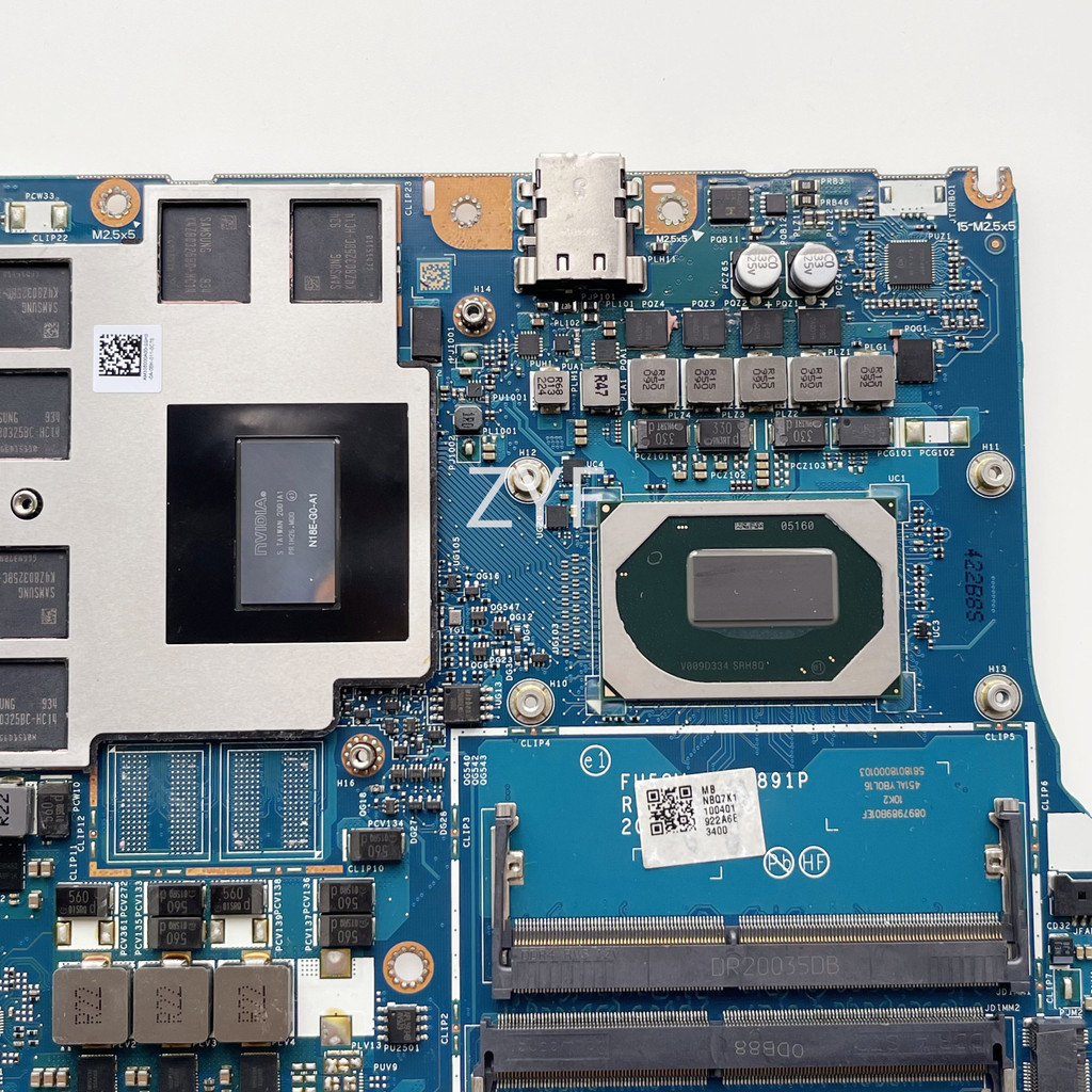 FH52M LA-J891P For Acer Nitro 5 AN515-55 Laptop Motherboard With i5-10300H i7-10750H CPU GTX1660Ti