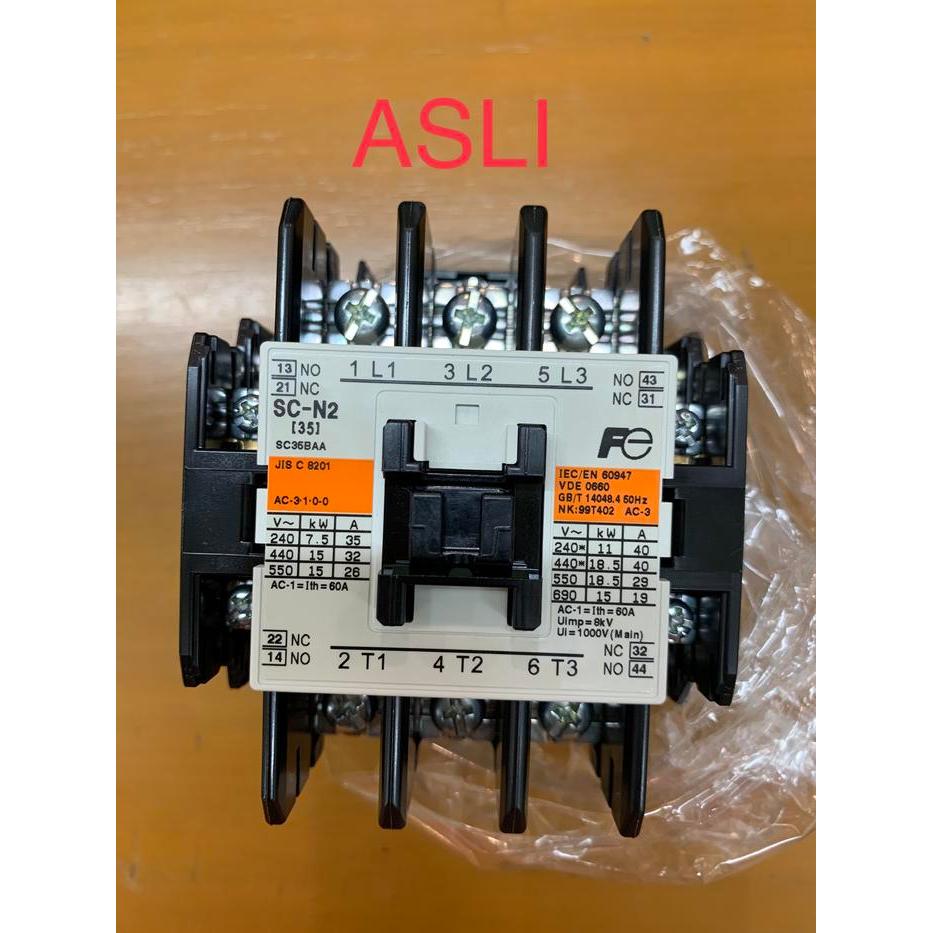 Contactor Kontaktor Fuji Sc-N2 Sc 2N Sc N2 Coil Ac 110,220,380,24 Vac Fuji Electric Sc2N Scn2 Sc-2N