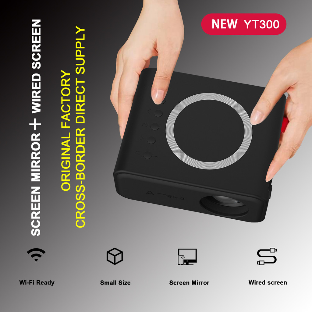 YT300 Projector Mini Portable High Quality Beamer Outdoor Camping Smartphone Wireless Mirroring