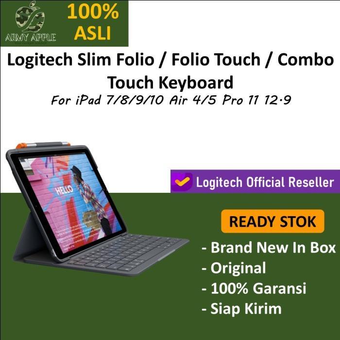 Logitech Slim Combo Folio Touch Keyboard Ipad 9 10 Air 5 4 Pro 11 12.9