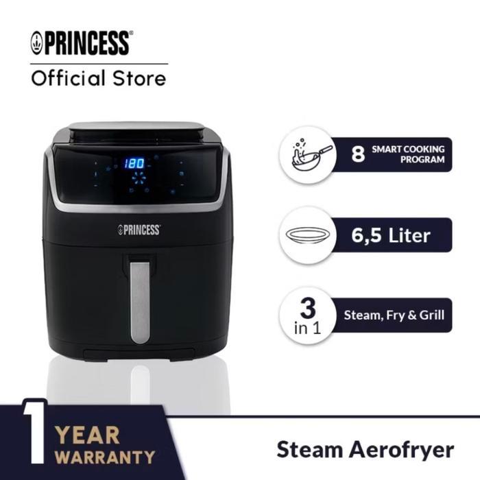 Air Fryer Princess Steam Aerofryer 2 in 1 Steam & Fryer 6.5L Kapasitas Besar - Airfryer